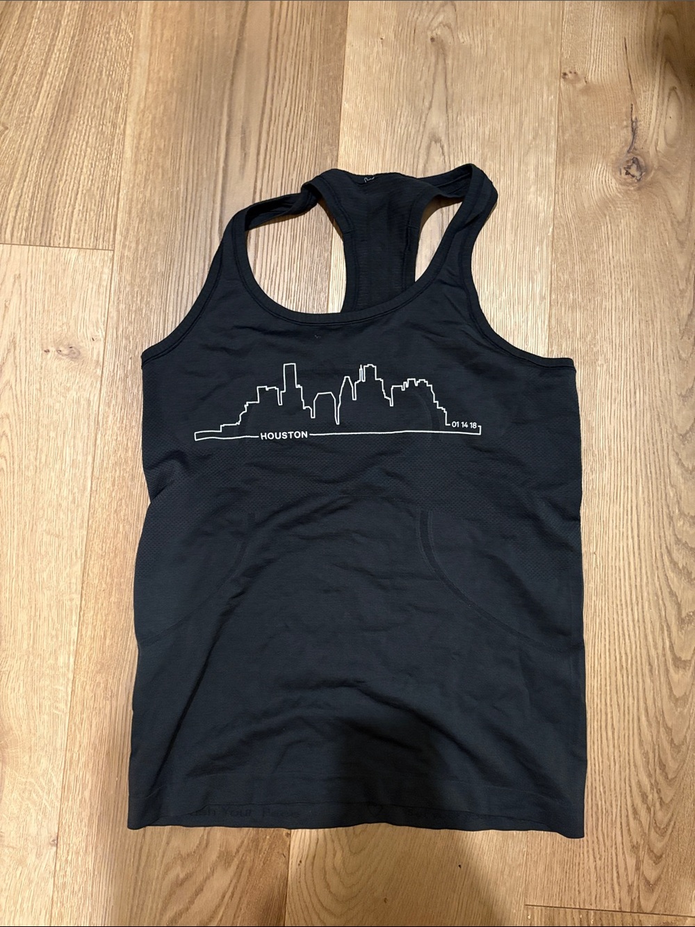 lululemon athletica Black Houston Skyline Racerback Tank